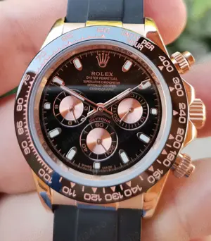 Replica Clona Rolex Daytona 116515LN, Oysterflex, BLACK AND PINK