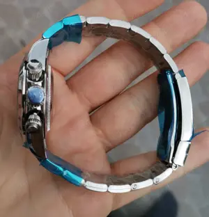 Replica Clona Rolex Daytona 116509, Oyster, Alb, Cifre Arabe - imagine 4