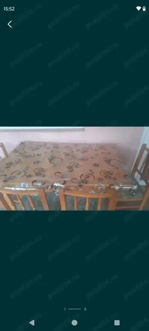 Masa cu 4 scaune de lemn