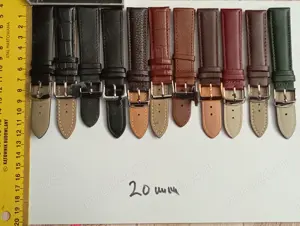 Curele piele pt ceas,marimi de 18 ,20 și 22 mm - imagine 3