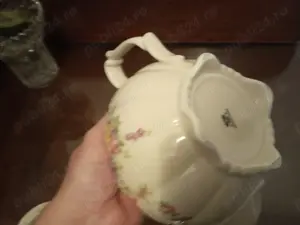 Ceainic portelan fin german Tielsch-Altwasser de la 1900 - imagine 2