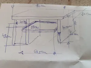  Birou cu suport tastatura, stare aproape buna, dinensiuni 90 50 70