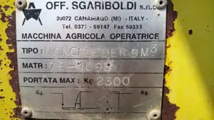 Vand remorca tehnologica cu freza Sgariboldi Monofeder 9mc 1997 - imagine 10