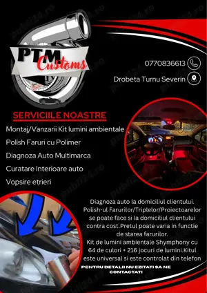 Montaj Lumini Ambientale Symphony Full Interior – Bord, Uși, Picioare și Locuri de Depozitare!