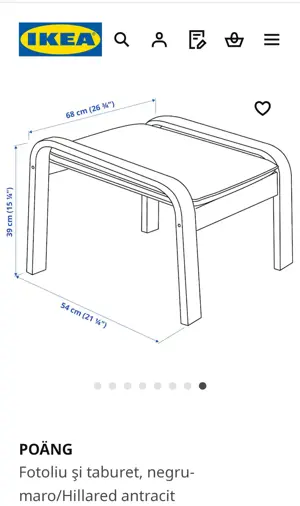 Scaun balansoar Ikea+suport picioare  - imagine 3