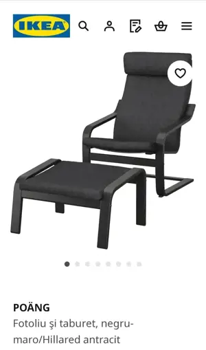 Scaun balansoar Ikea+suport picioare 