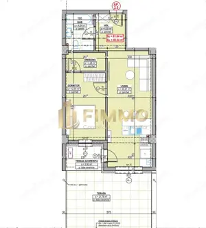 Apartamente 2 cam | 48mp | Terasa 22mp  | Traian Vuia | ID:1173