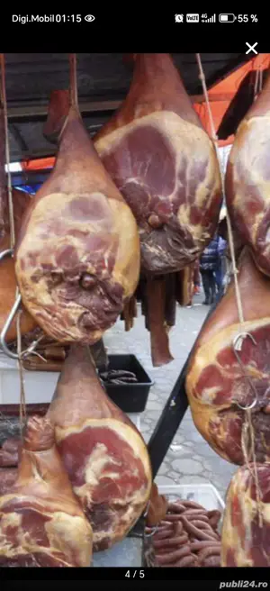 Vând Jambon afumat crud uscat(șuncă), maturat 3 luni,60 lei kg