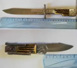 Obiect pliabil,briceag de vanatoare,de colectie,an 1997,inscriptie SCORPION - imagine 4