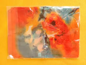 Esarfa cu model floral   maci