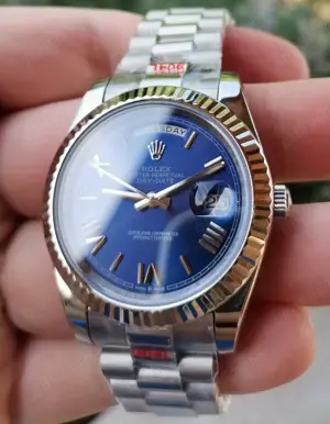 Replica Clona Rolex Day-Date 228239, Oyster President, BRIGHT BLUE - imagine 2