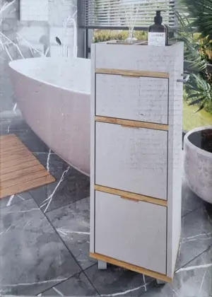 Dulap cu sertare, roti, maner si organizator, dulapior baie