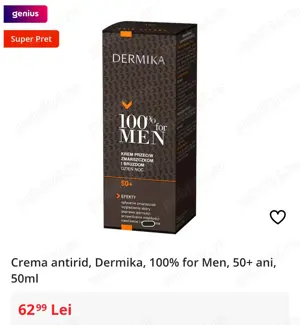 Dermika crema 50 ml, antirid barbati 50+ - imagine 2