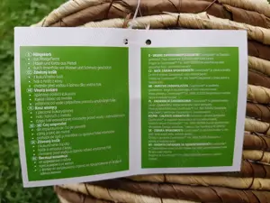 Ghiveci suspendat, cos conic, din impletitura naturala, 30cm - imagine 5