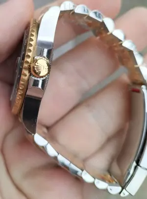 Rolex 40 mm GMT Master II 904L Two Tone Yellow Gold Clean DD3285 72h Rezerva - imagine 3