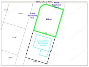 Teren dubla deschidere 438 mp -Sos.Cernica Pantelimon - utilitati full - imagine 2
