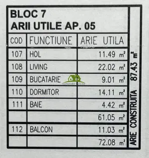 Apartament 2 camere, bloc nou, P+3, Ap.05, Et.1, Bl.7 - CP2462296 - imagine 7