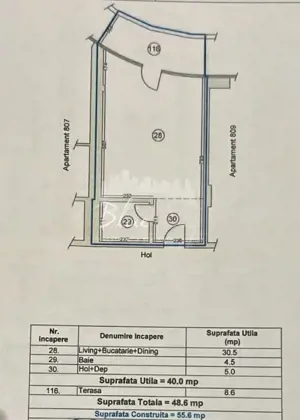 Studio modern cu vedere la mare în Mamaia Nord – Bloc White Titanic - imagine 14