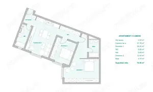 Apartament 3 camere imobil nou in Timisoara 78 mp - imagine 2