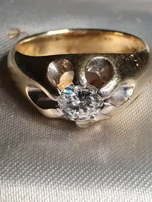 Ghiul unicat GYPSY aur masiv cu diamant natural urias FLAWLESS 0,85ct