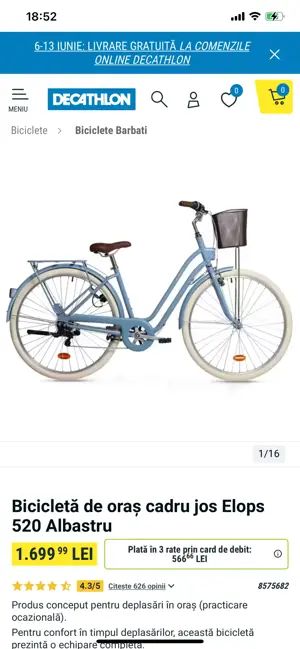 Bicicleta de oras Elops 520 - imagine 4