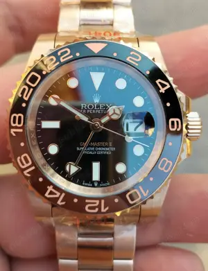Replica clona 1 la 1 1:1 Rolex GMT Master 2 II 40 mm Automatic Oyster Rose Gold