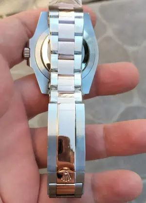 Replica clona 1 la 1 1:1 Rolex GMT Master 2 II 40 mm Automatic Two Tone Oyster Rose Gold - imagine 5