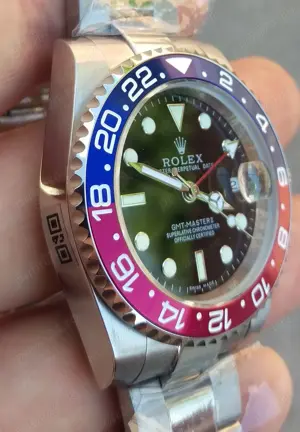 Replica Clona Rolex GMT Master 2 Pepsi 126710BLRO, Oyster - imagine 2