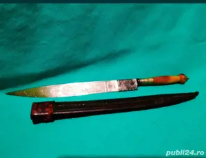 Cuțit antic Salva Vida cu maner din fildeș 