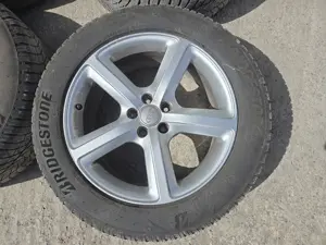 Jante originale Audi R19 5x112 Q5 S-Line anvelope de iarna M+S 255/50 Bridgestone Blizzak - imagine 3