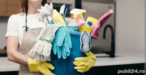 Prestez servicii de curățenie la domiciliul clientului.
