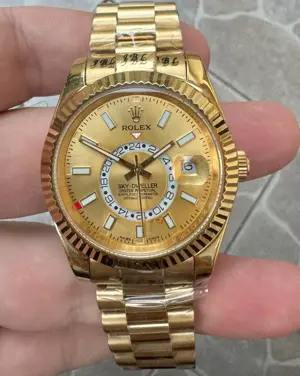 Rolex Sky-Dweller 41 mm GMT Automatic Gold Safir Replica Clona 1 la 1 1:1 President