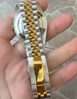 Rolex Sky-Dweller 41 mm GMT Automatic two tone Safir Replica Clona 1 la 1 1:1 Jubilee - imagine 4