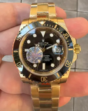 Rolex Submariner Gold Automatic Safir Ceramic mecanism japonez Miyota 8215 40 mm replica clona 1 la 