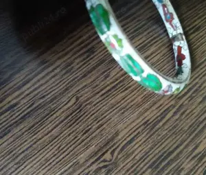 Bratara ceramica   email cu intarsii metalice - imagine 3