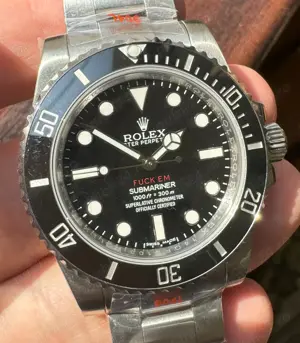 Rolex Submariner No Date FUCK EM Supreme 40 mm V9F - imagine 5