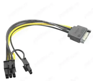 Cablu adaptor pentru alimentare placa video PCI-E 6 pini si 8 pini - imagine 2