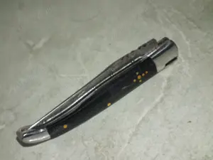 Briceag hand made stil Laguiole plásele corn bivol de apá, otel damasc