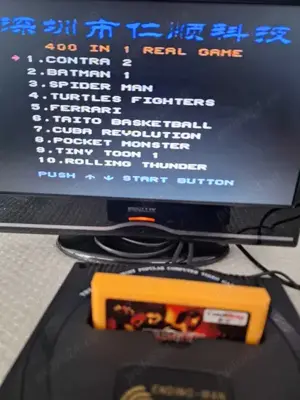 400 jocuri caseta discheta galbena clasica cu jocuri pentru consola TV - imagine 4