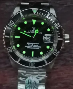 Rolex Submariner 40mm VINTAGE 16610LN 904L Black RAF 3135 - imagine 2