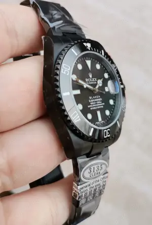 Rolex Submariner Black 3135 904L Ceramic Safir 40 mm - imagine 2