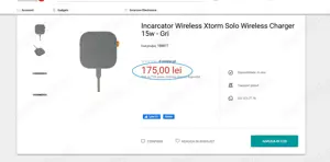 Incarcator Wireless Xtorm Solo Wireless Charger 15w - Gri,(Super Ofertă). - imagine 3