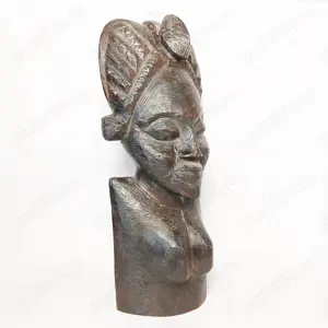 Statueta lemn abanos - Femeie africana - imagine 2