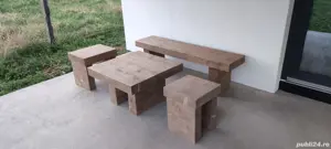 Set mobilier terasa unicat lemn masiv de pin