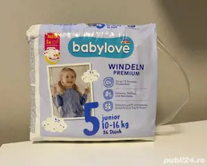 Scutece babylove premium, numărul 5, 36 buc, 10 - 16 kg