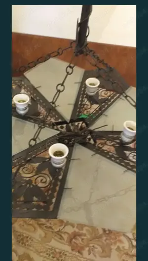 Candelabre vitange anii 1940 cu 4 brațe.  - imagine 5