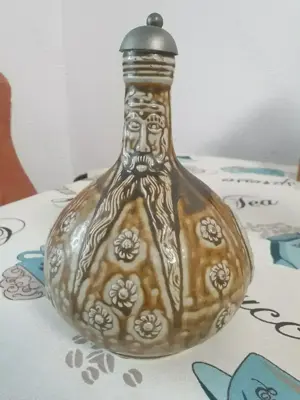 Ulcior Reinhold Merkelbach Bellarmine Bearded Man Jug Museum Replica #12 German Stein