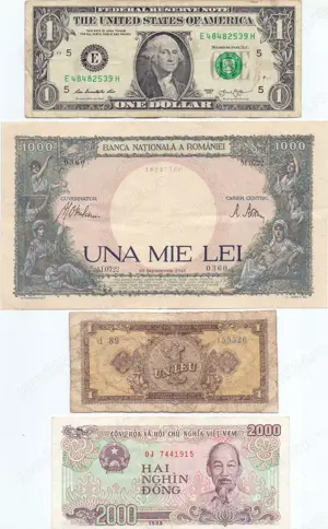 Monede romanesti-19 buc. si bancnote-8 buc.