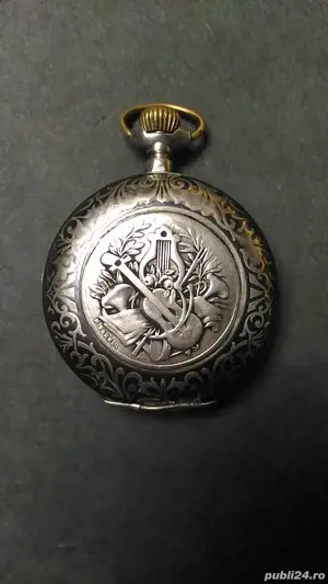 Ceas de buzunar 1880 Roskopf Niello