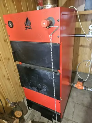 Cazan termic pe lemne, carbune, brichete MSS Eco, 41 kW, cu ardere normala, din otel, tiraj natural